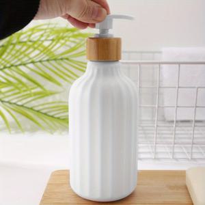 500ml 플라스틱 비누 디스펜서 1개, 카운터탑 간단한 로션 병과 펌프, 욕실 손 비누 디스펜서, 샴푸 샤워 젤을 위한 리필용 빈 병, 욕실 액세서리