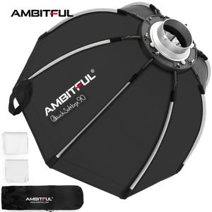 AMBITFUL 35인치 퀵 릴리스 보웬스 마운트 오가닉 소프트박스 - 튼튼한 폴리에스테르, 스튜디오 및 야외 사진 촬영에 이상적