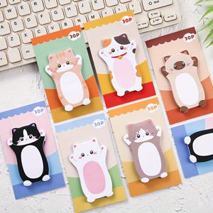 180매 (6팩) 일본 스타일 고양이 테마 장식용 강력 접착 스티커