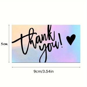 TEMU 50장/팩 레이저 감사 카드, 스탬프 감사 카드, 상업용 장식 라벨 카드, 선물 포장 감사 카드, 선물 포장 감사 메시지 카드