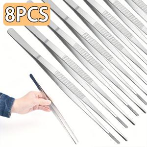 TEMU 스테인리스 스틸 얼음집게 8개, BBQ집게, 뷔페집게, 가정용 주방 도구 및 그릴 도구, 레스토랑, 파티, 모임, 축제용