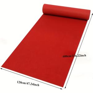 TEMU 1개, 1/1.2M 폭, 고급스럽고 두꺼운 빨간색 일회용 카펫, 결혼식 및 파티와 같은 특별한 날에 적합 - 세탁 가능, 맞춤 디자인, 파티, 생일, 졸업식에 완벽 - 이상적인 크리스마스 선물