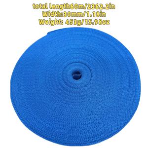 TEMU 파란색 60m/50m/40m 초장형 묶음 로프, 평면 로프, 포장 로프. 묶음 스트랩, 화물 고정, 다목적 로프, 백팩, 가방, 묶음, DIY 공예, 수리용 헤비듀티 나일론 웨빙