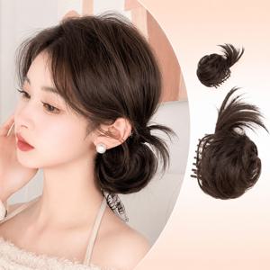 이지 스타일링 만능 올림 머리 집게 핀 똥머리 부분 간편 가발 헤어번 로우번