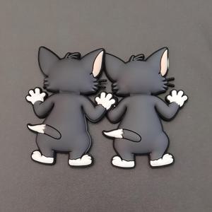 TEMU 도어노브, 캐비닛문, 냉장고문, 자동차문, 각종 가구용 도어 스토퍼 패드, 통통한 귀여운 고양이 디자인, 2개입, 무손상 설치를 위한 내장형 접착 테이프 포함, 조용한 충돌 방지 효과
