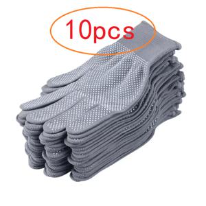 TEMU 10개입 나일론 도트 디자인 장갑, 실내외 겸용 범용 장갑, 편안함, 통기성, 탄성, Free 사이즈, 다용도 필수템