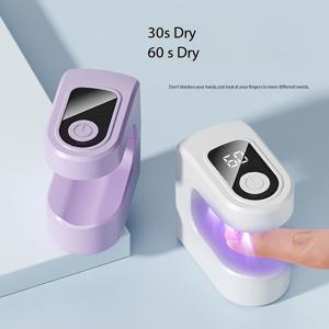 TEMU 강력한 LED 구슬 3개로 구성된 미니 USB LED 젤 네일 건조 램프 - 빠른 건조, 소형 휴대용, 에너지 절약형 네일 도구. 젤 광택제에 적합 - 가정 및 살롱용으로 완벽 - 충전식 180mAh 배터리, USB 충전