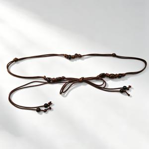 TEMU 에스닉 스타일 비드 벨트 여성용 매칭 스커트 레트로 여성 캐주얼 패션 장식 허리 체인 드레스 허리 로프 액세서리 올매치