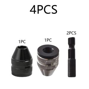 TEMU 4개 퀵 체인지 드릴척 어댑터 키트 - 1/4인치 육각 생크 키리스 드릴척, 드릴 및 스크루드라이버 변환 기능