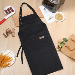 TEMU 두꺼운 300G 원단 조절 가능 턱받이 앞치마, 버클 잠금, 남녀공용 폴리에스터 앞치마. 3개 포켓, 튼튼한 셰프 BBQ 페인팅 앞치마, 블랙, 그레이, 커피 색상. 기름, 가정 및 레스토랑 사용, 조절 가능한 스트랩, 가정용으로 적합