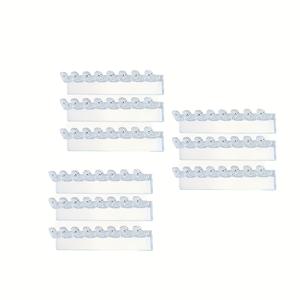 9개 투명 아크릴 벽걸이형 주얼리 정리함, 8개 고리 수납 랙 포함 - 목걸이, 팔찌, 귀걸이, 반지용 공간 절약형, 걸이용 광택 처리된 고리가 있는 내구성 있는 플라스틱 선반, 좁은 공간에 이상적, 선물용, 욕실용, 걸이형 주얼리 정리함