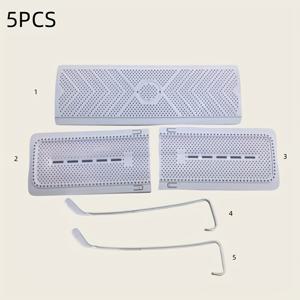 TEMU 5개-1세트 후크형 디자인, 간편한 설치 에어컨 , 전통적인 작별, 후크형 바람막이는 더 편리함, 직풍 방지, 효율적인 바람 보호, 사용하기 쉬움
