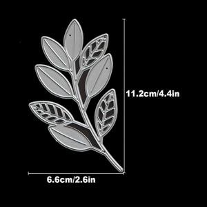 TEMU 아름다운 기본 잎사귀 가지 메탈 커팅 다이 스크랩북 앨범 인사말 카드 홈 휴일 축복 핸들 수제