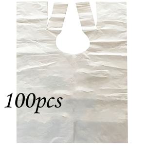 100개 일회용 살롱 케이프 염색 커팅 컬러링 앞치마 숄 미용사 샴푸 케이프
