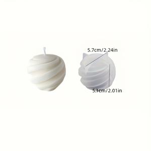 TEMU 3D 기하학적 아트 볼 캔들 몰드, 스파이럴 구형 레진 캔들 몰드, 심플 모던 비누 왁스 멜트 실리콘 몰드, DIY 수제 홈 공예