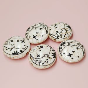 TEMU DIY 창의적인 멀티피스 세트 - 원형 트라이벌 스타일 별하늘, 별, 태양, 눈 등 패턴의 합성 터키석 비즈, 수제 팔찌 및 목걸이 만들기용, 5피스 세트