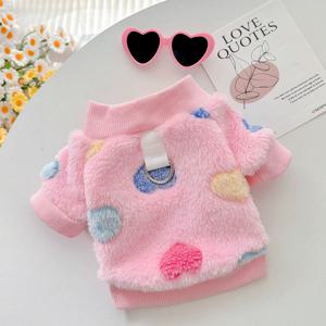 TEMU 크리스마스 가을 겨울 강아지 코트, 가을 신상 플란넬 보온 피부 친화적 반려동물 옷 강아지 고양이 테디 비숑 포메라니안 가슴줄 조끼