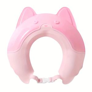 TEMU 욕실 샤워 샴푸 모자 1개, 방수 챙 소재, 조절식 머리 둘레, 눈과 귀에 물이 들어가는 것을 방지