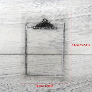 TEMU 1pc Wordpad / 텍스트 박스 클리어 스탬프 DIY 스크랩북 크래프트 수제 선물 축복 생일 감사 카드 클리어 스탬프