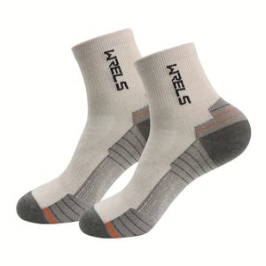 TEMU WRELS 미드컷 울 양모 양모 양말 1켤레, 통기성, 미끄럼 방지, 충격 흡수 및 땀 흡수, 야외 하이킹 및 사이클링 일상복에 이상적