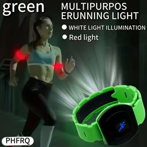 TEMU PHFRQ - 1개 LED 러닝 암밴드 라이트, USB 충전식, 팔/다리 착용 가능, 3가지 조명 모드, IP65 방수, 러닝·캠핑·야외 활동에 적합 | 조절 가능한 휴대용 멀티씬 어깨끈형 LED 라이트