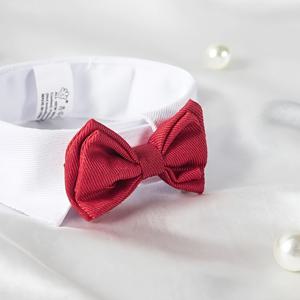 TEMU 1개 애완동물 웨딩 보우타이, 고양이와 강아지 빨간색 보우타이, 이중 레이어 신사 스타일, 축제 휴일 액세서리, 특별한 이벤트 코스튬