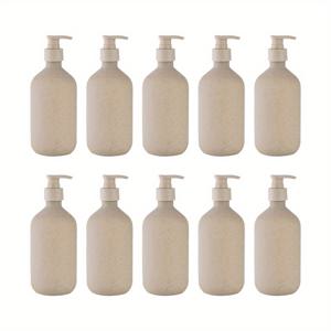 TEMU 8/10개 300ml (10.14oz) 재충전 가능한 플라스틱 빈 로션 비누 디스펜서 스퀴즈 병, 샴푸, 컨디셔너, 바디워시용 펌프 디스펜서 - 욕실 및 주방 화장품 디스펜서 병에 적합