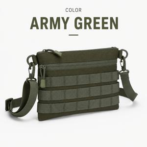 TEMU 태커널 스타일 MOLLE 웨빙 크로스바디 백, 휴대용 스몰 스퀘어 백 남성용 아웃도어 출퇴근 숄더백, 경량 택티컬 파우치