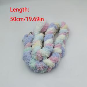 1개 수제 직조, 두 가지 사이즈로 제공 (50Cm/19.69In, 70Cm/27.56In), 컬러 소형 애완동물 등반 로프, 그네, 사다리, 장난감 둥지, 케이지, 조경 장식, 앵무새, 설탕 글라이더, 다람쥐 등 소형 애완동물에게 적합, 재미있는 등반용