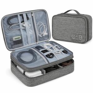 TEMU 전자 제품 정리 여행용 수납 가방, 데이터 케이블, 충전기, 보조 배터리, USB, 마우스, SD 카드 보관에 적합. 아버지의 날, 졸업식, 생일, 기념일, 여름 여행, Prime Day 휴대용 수납 전문가용 엘리트 선물