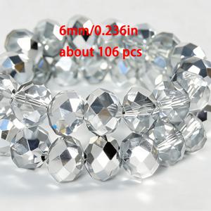 TEMU 주얼리 만들기 키트 146/106/82개, 은빛 반투명 각진면 수면구슬, 4/6/8mm 고품질 구슬, 고귀하고 고급스럽고 반짝이는 구멍이 있는 유리구슬, 정교한 루즈 비즈, 크리스마스, 할로윈, 부활절 및 기타 휴일, 일상 DIY 팔찌, 목걸이, 공예 액세서리, 주얼리 제작용으로 적합