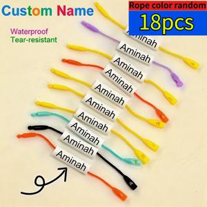 TEMU 맞춤형 PVC 이름표 및 스티커, 물병, 우산, 가방, 신발, 옷 & 끈용 개인 맞춤 이름 라벨 - 랜덤 로프 색상