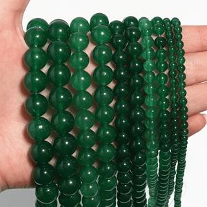 TEMU DIY 주얼리 제작용 8mm 원형 녹색 스톤 구슬, 팔찌, 목걸이용 - 또는 공예용 염색 녹색 구슬, 부적용 루즈 비즈, 장식용 비즈 용품