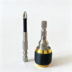 TEMU 1 세트 퀵 릴리스 척 어댑터 및 육각 핸들 드라이버 키트, 자체 잠금 확장 바 및 팝업 퀵 체인지 커넥터 (자석 십자 비트 포함), 가정 조립, 장비 유지 보수 및 다양한 일상적인 수리 작업용