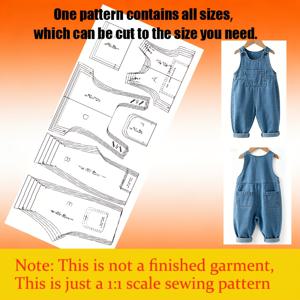 TEMU 아동용 国民服 재봉 패턴 - 완제품이 아닌 재봉 패턴입니다. 1:1 스케일 DIY 의류 패턴, 직조 원단을 사용한 핸드메이드 제작에 적합, DIY 패브릭 의류 제작