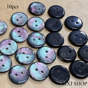 녹색-보라색 무지갯빛 진주광택 레진 단추 10개, 12mm, 창의적인 공예 액세서리, 셔츠, 드레스, 캔버스 가방 및 기타 의류 액세서리용, DIY 공예 재료로도 사용 가능