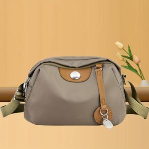 TEMU 퍼펙트 릴리 여성용 레트로 나일론 숄더백 - 대용량 지퍼 잠금 백팩, 일상 출퇴근, 직장 및 여행에 적합, 스트랩이 있는 우아한 단색 핸드백, 휴대폰/지갑/파우치 (선물용, //)