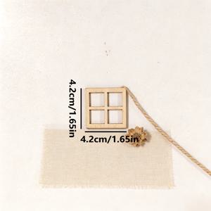 TEMU 미니 속이 빈 나무 창문 DIY 장식용품 25개, 성인용 수작업 페인팅 재료, 창문 격자 디자인, 칠하고 낙서할 수 있음, 수제 장식품 및 걸이 장식 공예 키트, 예술 창작용, 미니어처 장면 모델링 액세서리, 창의적인 수작업 페인팅용 빈 나무 조각