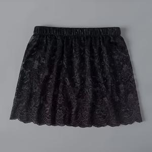 TEMU 레이어드 속옷 아티팩트 여성 레이스 베이스 스커트, 밑단 힙 커버링 작은 엉덩이 커튼 반바지 스커트