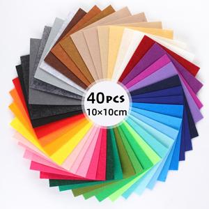TEMU 수제 펠트 사각형 40개입, 다양한 색상 10×10 Cm, 1mm 두께 부직포 펠트 원단 사각형, 공예, 재봉, 패치워크, 카드 만들기 및 미술 프로젝트에 적합, 아버지의 날 및 어머니의 날 선물로 완벽