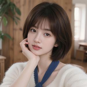 TEMU 여성용 12인치 딥 브라운 앞머리 가발 - 일상복, 코스프레, 파티용으로 적합한 사실적인 헤어 | 고온 섬유, 볼륨감 있는 다양한 사이즈 | 테마 이벤트용으로 편안함 (수정 불가)