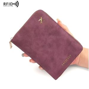 TEMU 여성용 신상 경량 휴대용 반투명 유럽 및 미국 스타일 서류 운전면허증 여권 가방, RFID 차단 지퍼 안전한 개폐 방식