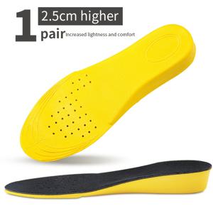 여성과 남성을 위한 신발 안에 보이지 않는 1.5-3.5cm/5.91-13.78인치 키 높이 인솔, 통기성이 좋은 인솔, 충격 흡수 패드