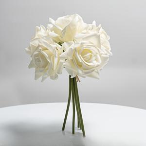 Moisturizing Hand Simulation 5-head Crimped Rose Bouquet Wedding Bouquet Bouquet Fake Bouquet Home Decor