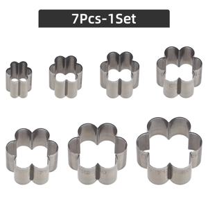 7개/세트 고탄소강 꽃 모양 가죽 커팅 다이 - 금속 꽃잎 홀로 펀칭 툴 세트, DIY 가죽 작업자, 장인 및 장인 애호가