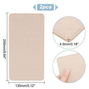 TEMU 2개 슈퍼파인딩스 카멜 펠트 가방 베이스 셰이퍼 인서트, 9.8 x 5.1 인치 - 핸드백, 인조 가죽 가방 및 백팩용 직사각형 바닥 지지대, 내구성 있는 울 소재, 백팩 지지 패드 | 심플한 우아함 | 울 펠트 소재