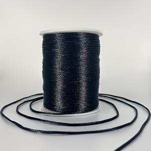 TEMU 2mm x 110야드 검정색 나일론 코드 리본 팔찌 주얼리 제작용, 쥐꼬리 레이스 트림 코드 목걸이 대량 비즈 와이어 중국 매듭 공예
