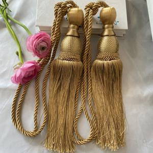 1쌍 우아한 클래식 커튼 장식용 행잉 볼, 끈과 태슬 포함, 가벼운 럭셔리 행잉 볼