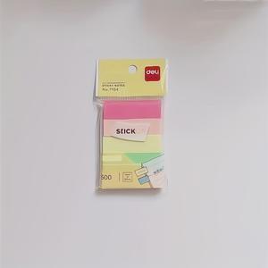 1 팩 500개의 플루오레스센트 스티커 노트, 컬러 노티스, 5가지 색상, 스티커 노트, N-타임 스티커 노트
