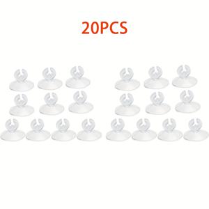 TEMU 20개 고무 어항 물고기 탱크 흡착 컵 흡착 홀더 에어 라인 튜브 호스 펌프용, 배터리 없음